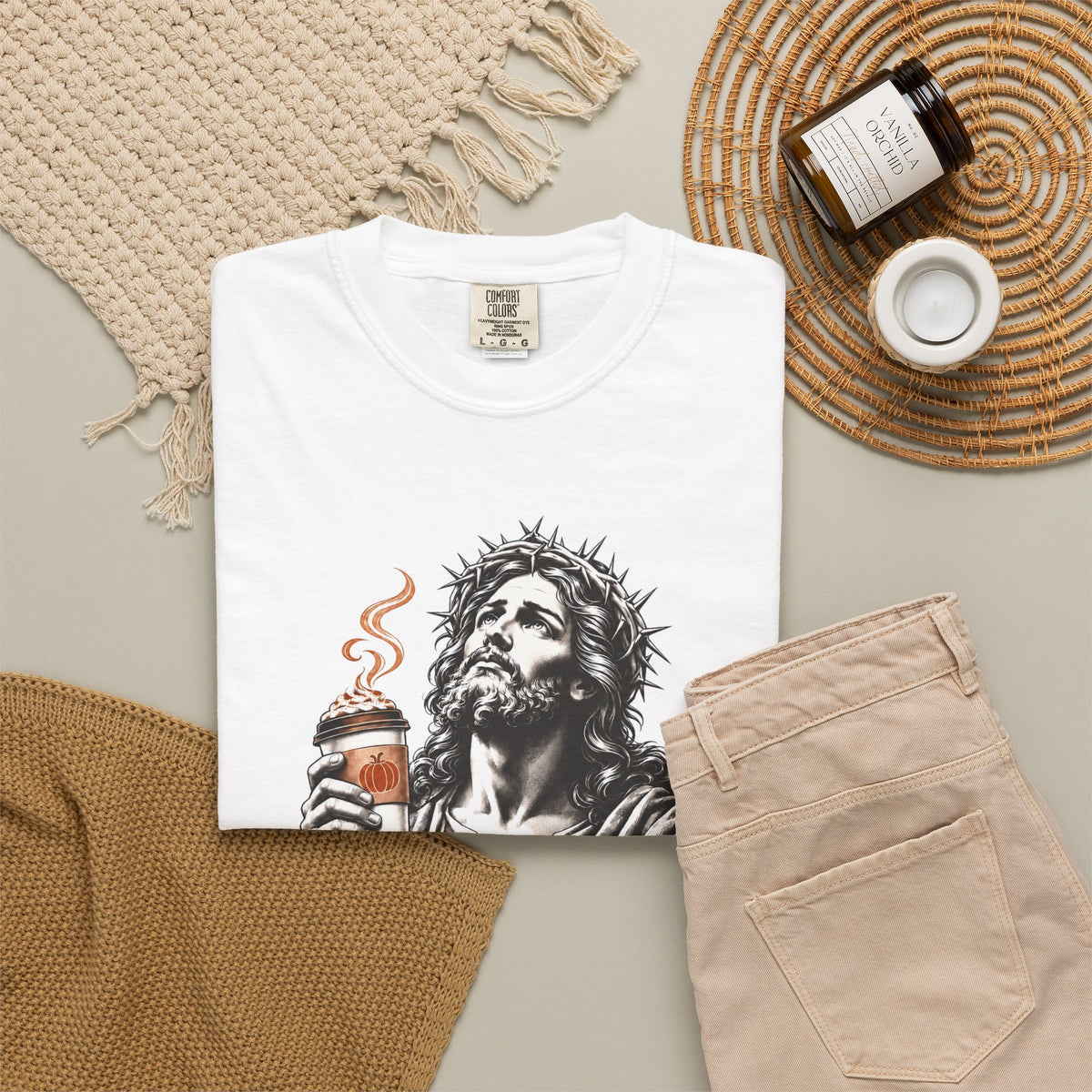 Pumpkin Spice Jesus Christ T-Shirt — Fall Faith Graphic Tee