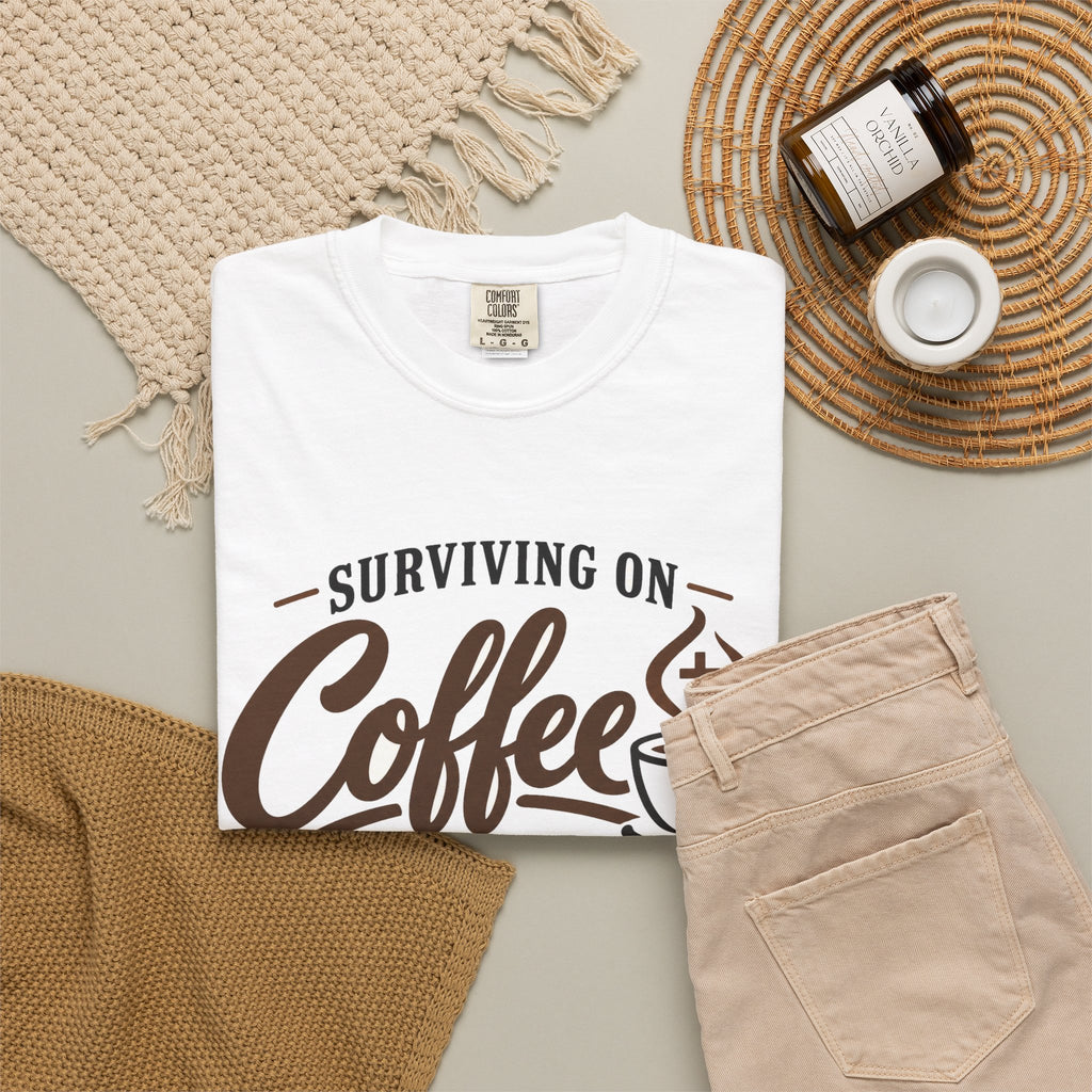 Surviving on Coffee and Jesus T-shirt | Christian Coffee Tee